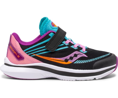 Tenis Saucony Kinvara 12 A/C Niños Zapatos Neutrales Negras / Rosas México MX-895-EY